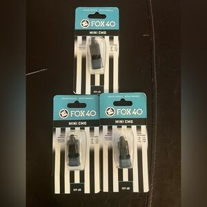 Fox 40 - Mini CMG USA Sport Whistle, Classic Black with Mouth Grip - Lot of 3